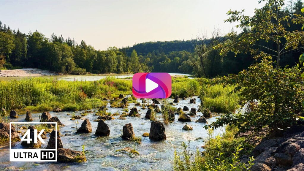 Most-Relaxing-Stream-Nature-Sound-No-Birds-German-River-Isar-Peaceful-Nature-Ambience-for-Sleep-Brook-Creek-Relaxation-Water-Sounds-Relax-Stress-Relief-Meditation-Study-Work-Calm-Soothing