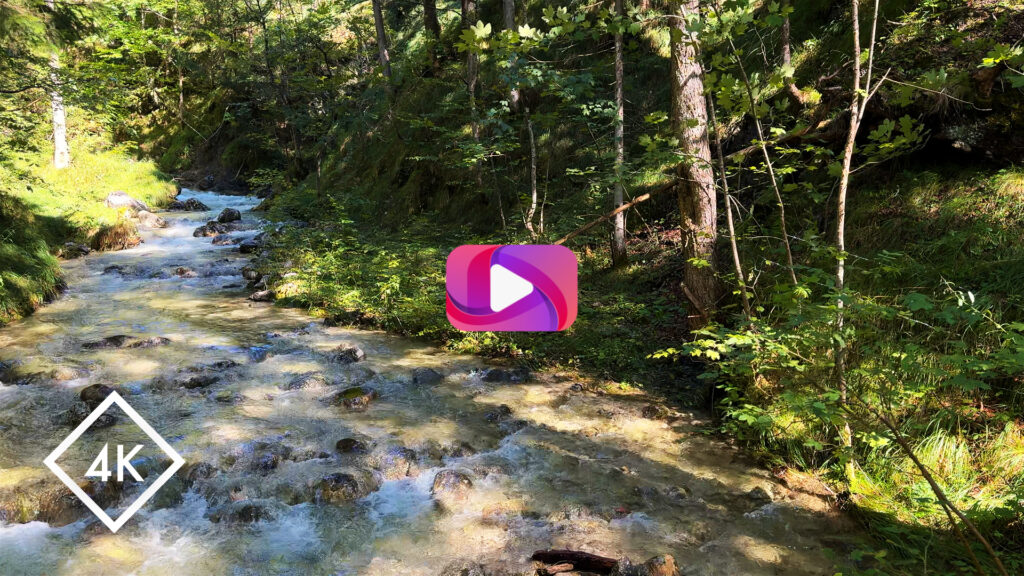 Beautiful Alps River Sounds - Mountain Stream Ambience for Stress Relief Relaxation Sleep - Thumbnail Homepage