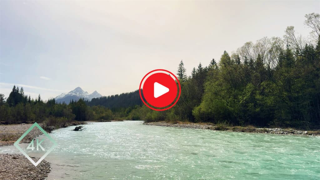 Relaxing River Sounds for Sleep and Relieving Stress - Scenic Gentle Mountain Stream Ambience - Thumbnail V2